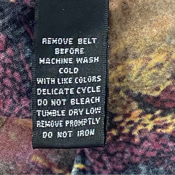 Self Esteem Tunic Top Women’s M Multicolor Snakeskin Braided Neck Casual Stretch - Picture 12 of 15